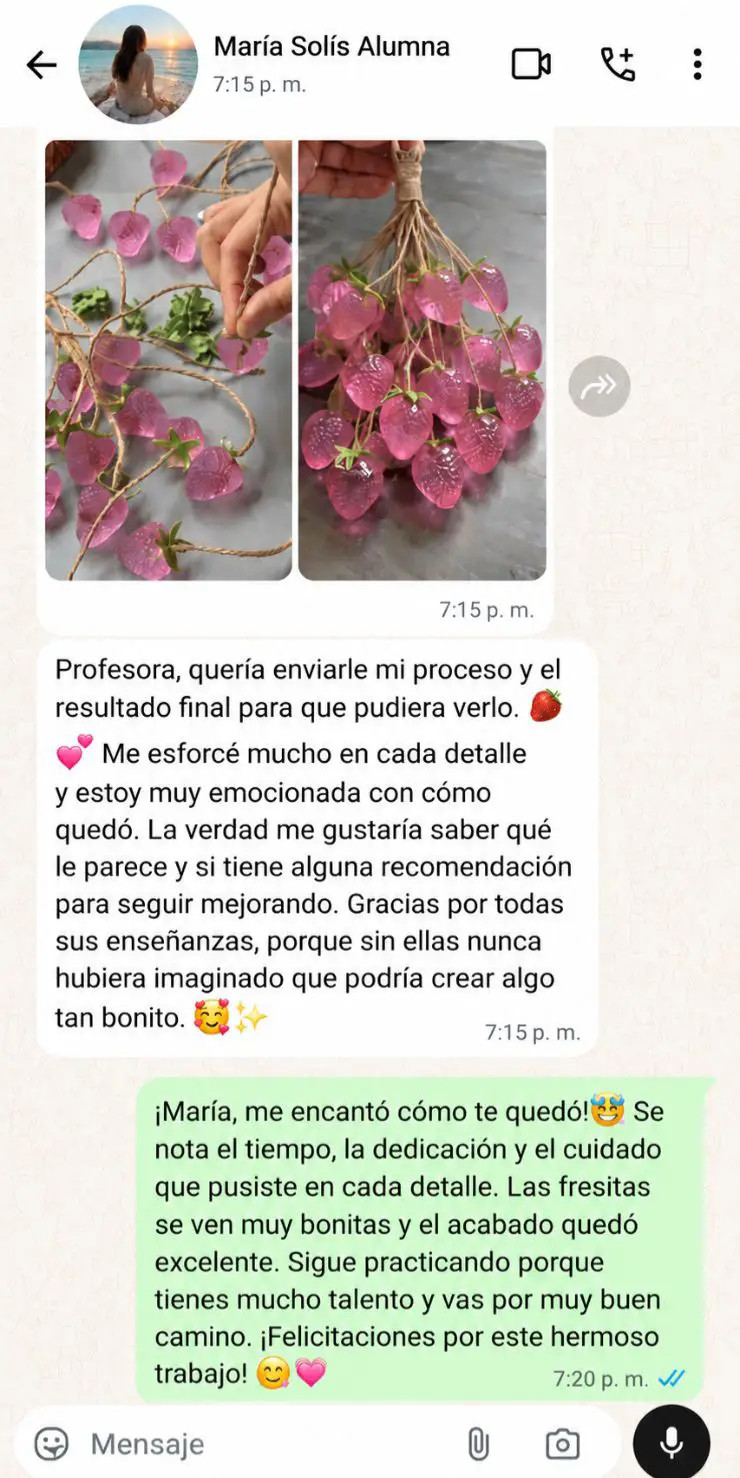 Testimonio real de alumna de jabones artesanales