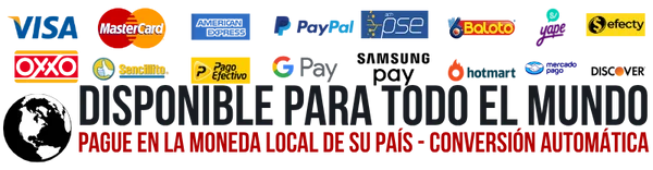 Métodos de pago disponibles