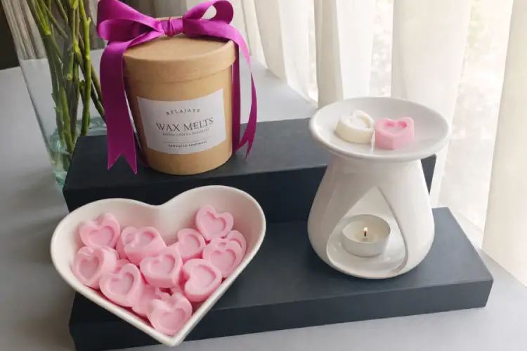 Wax melts aromáticos con forma de corazón