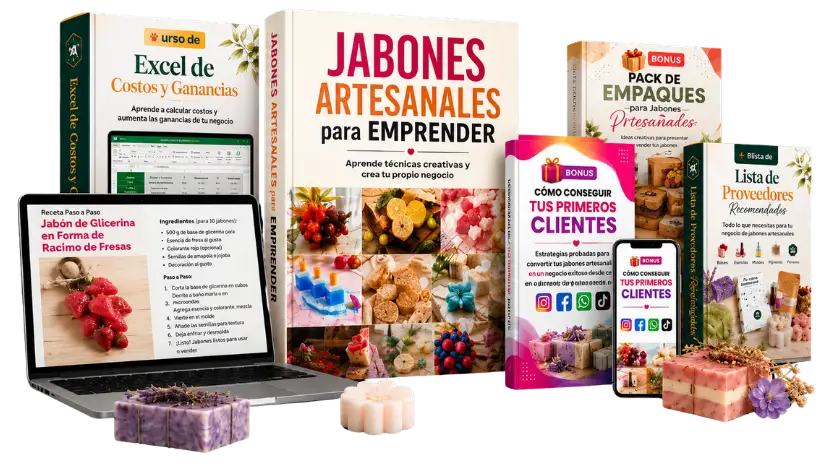Libro de jabones artesanales y cuatro bonos