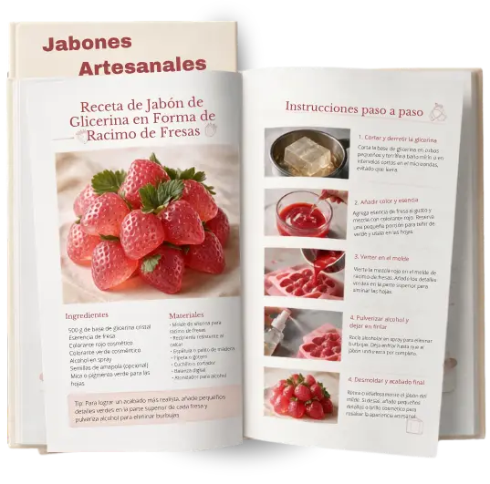 Libro digital de jabones artesanales con cuatro bonos