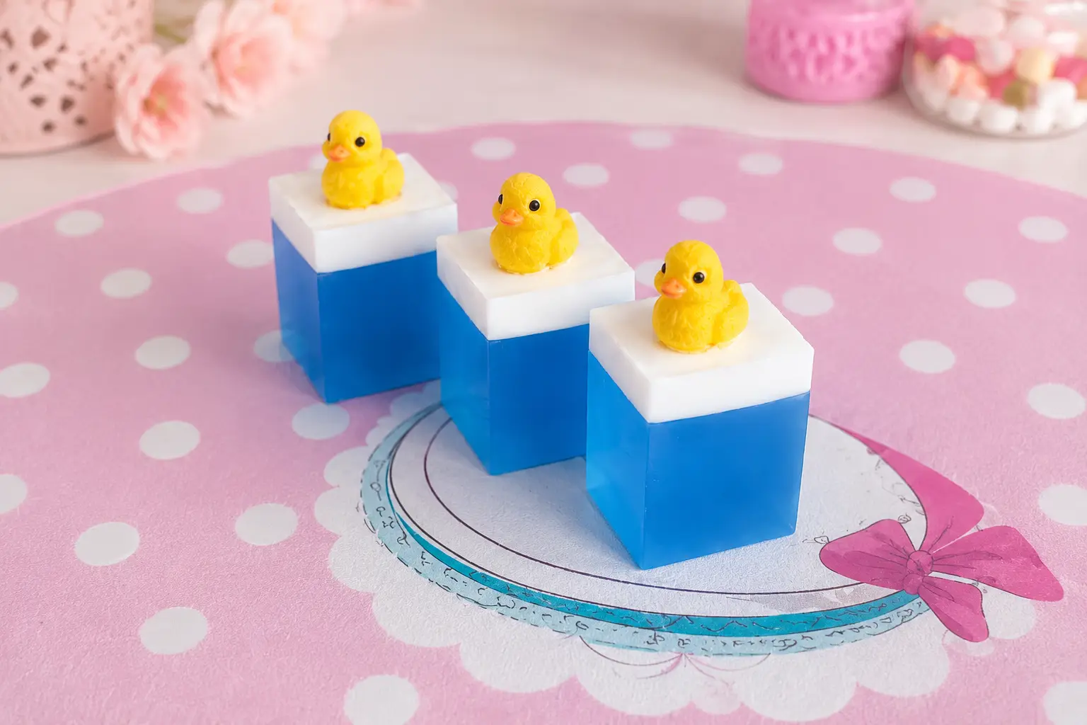 Jabones artesanales infantiles con patitos